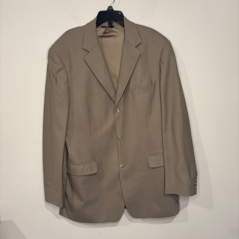 Brooks Brothers 346 wool blazer men 42L beige dressy preppy
